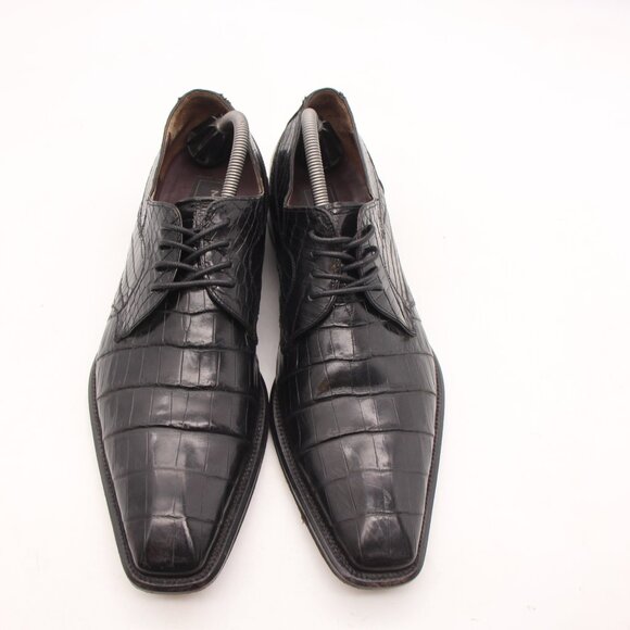 Mezlan Platinum Luciano Alligator Shoes Men's 10 M Crocodile Black Leather Spain - Picture 2 of 12
